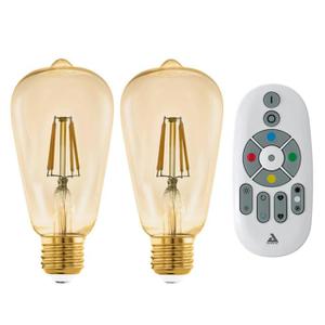 Лампа светодиодная 5,5W 2200K E27 капля янтарная ST64 диммер 12256 EGLO